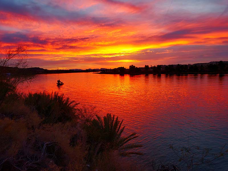 Amazing Sunsets on The River in Parker, AZ